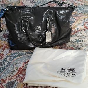 Coach Gray Patent Leather Handbag